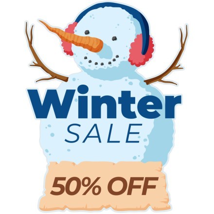 50% Off Snowman